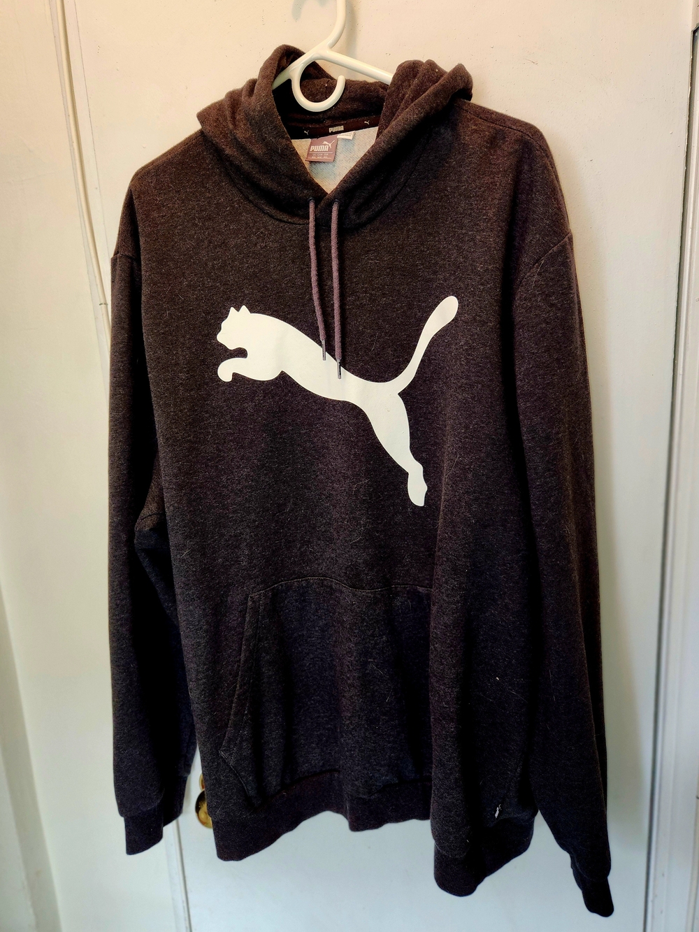 Puma XXLgray Men’s white Logo Hoodie Sweatshirt